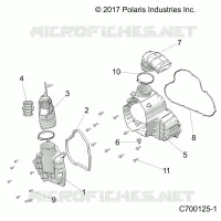 ENGINE, ALTERNATOR  COVER HVAC