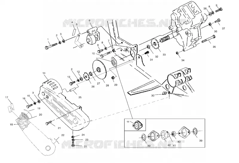 GEARCASE/BRAKE AND CHAIN COVER MOUNTING