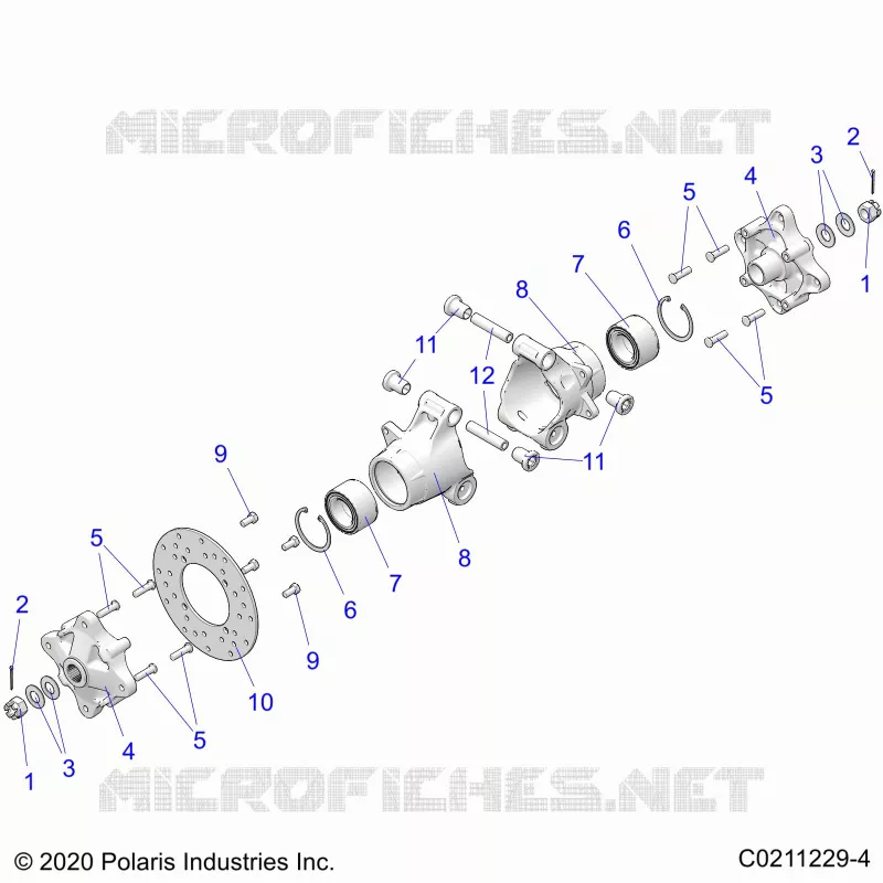 REAR SUSPENSION HUBS, CARRIER AND BRAKE DISC