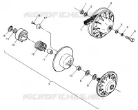 DRIVEN CLUTCH  SCRAMBLER 500 W97BC50A (4943074307C003)