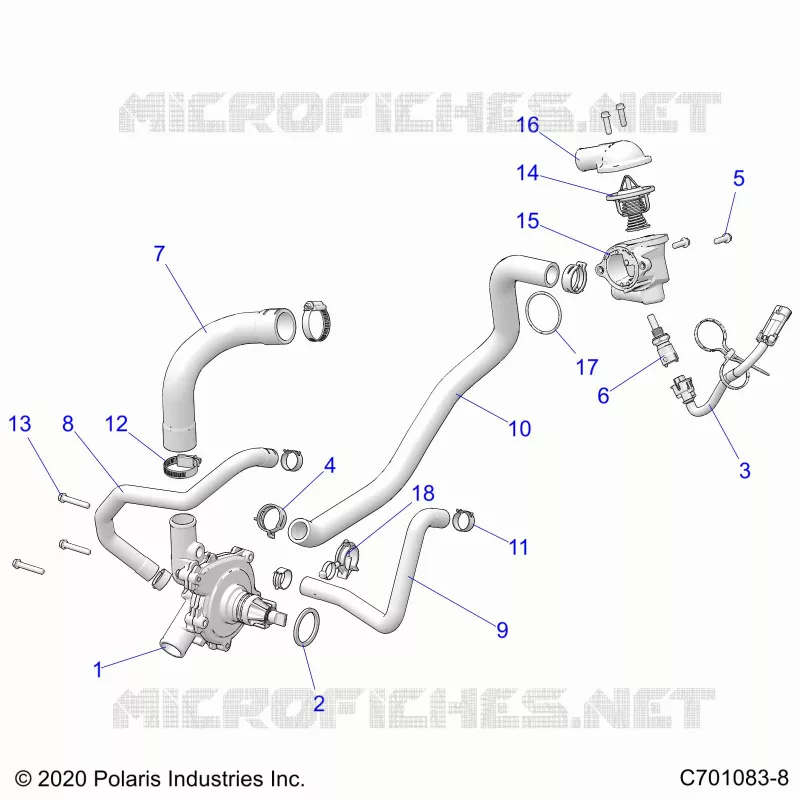 ENGINE, WATERPUMP AND BYPASS