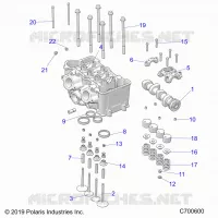 ENGINE, CYLINDER HEAD AND VALVES