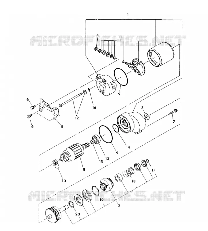 STARTING MOTOR ASSEMBLY 250 4X4 / W928127 (4922872287D003)