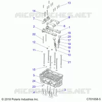 ENGINE, CYLINDER HEAD AND VALVES