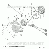 ENGINE, STATOR AND FLYWHEEL