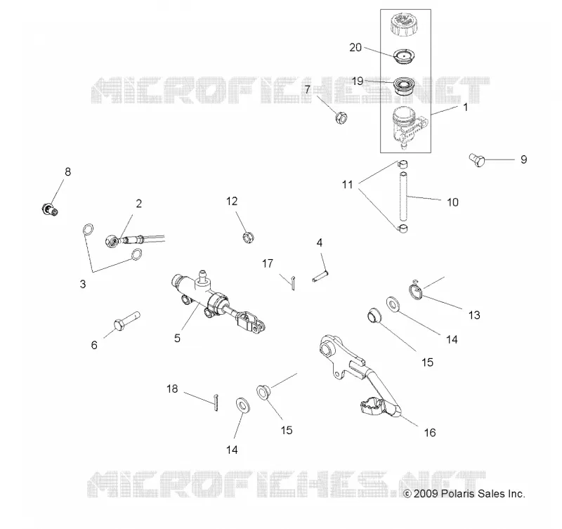 BRAKES, FOOT PEDAL AND MASTER CYLINDER