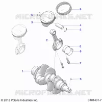 ENGINE, CRANKSHAFT AND PISTON