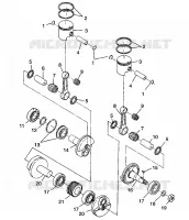 PISTON   CRANKSHAFT 500 INDY 0982764(A)(B) AND EUROPEAN 500 INDY E982764A (4942104210C009)