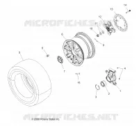 WHEELS, REAR AND HUB