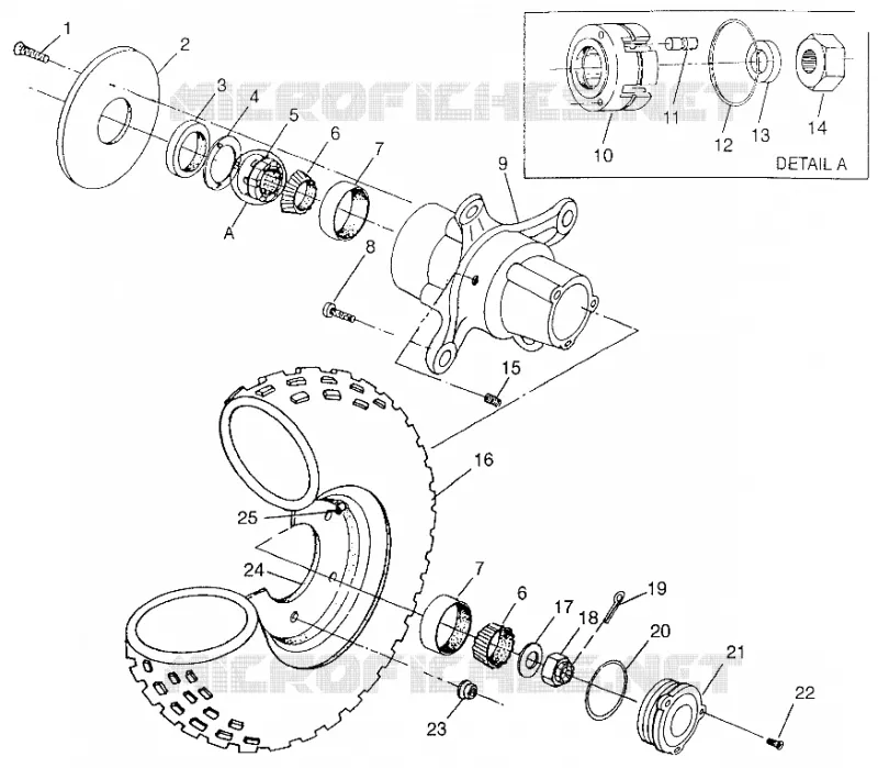 FRONT WHEEL  SPORTSMAN 500 W97CH50A (4939993999B007)