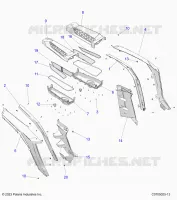 REAR BODYWORK FENDERS AND BEZELS- Z24NEF99AR/AM/BR/BM (C0705025-13)