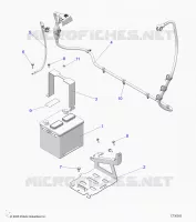 ELECTRICAL, BATTERY WITH CABLES, 12V