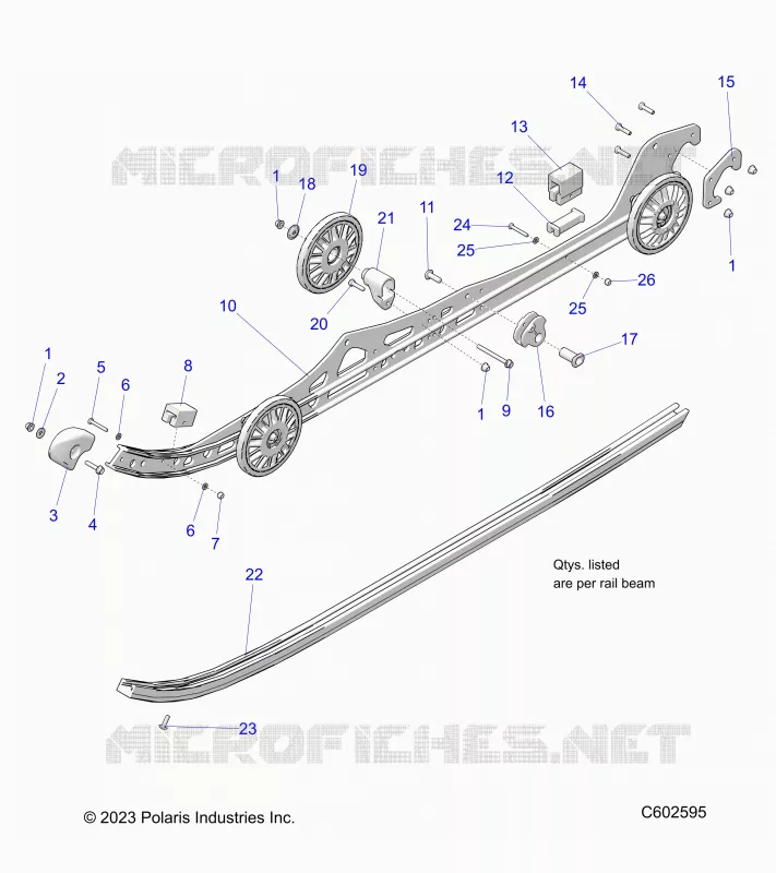 SUSPENSION, RAIL BEAM, LH/RH