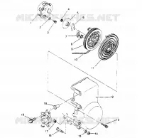 RECOIL STARTER ASSEMBLY XLT 0950756, XLT SKS 0950556,  XLT SKS EURO E950556 (4928842884D003)