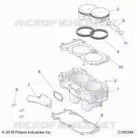 CYLINDER AND PISTON