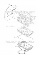 ENGINE, MOUNTING FLANGE AND OIL SUMP