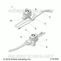 BRAKES, FRONT BRAKE LEVER AND MASTER CYLINDER