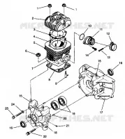 CRANKCASE AND CYLINDER STARLITE GT 0943127 (49250125010032)