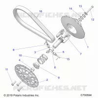 DRIVE TRAIN, SECONDARY CLUTCH