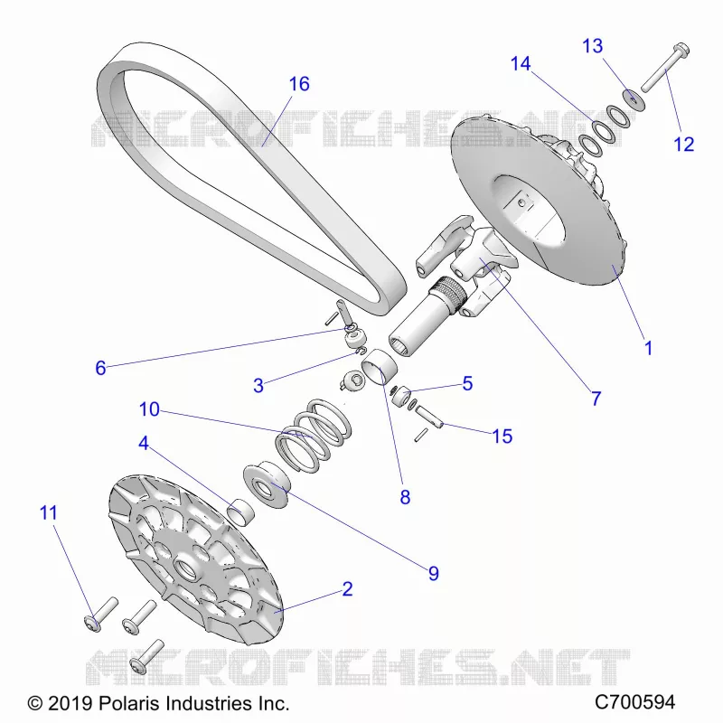 DRIVE TRAIN, SECONDARY CLUTCH