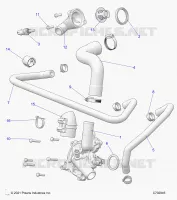 ENGINE, WATERPUMP AND BYPASS