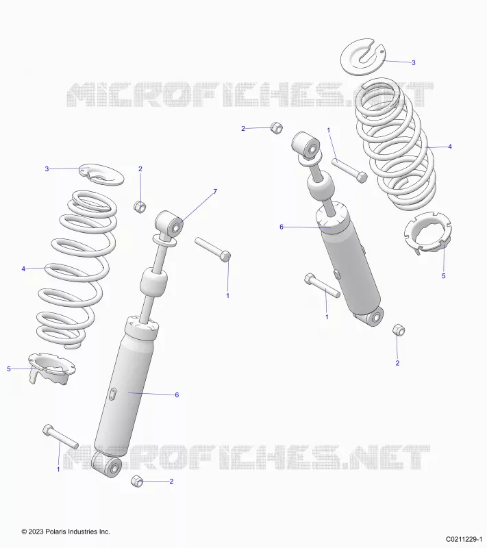 REAR SUSPENSION SHOCK AND MOUNTING