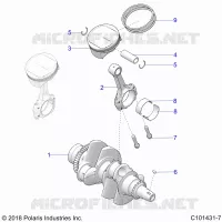 ENGINE, CRANKSHAFT AND PISTON
