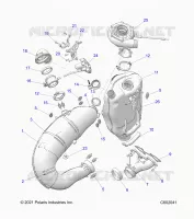 ENGINE, EXHAUST SYSTEM AND TURBO ASM.