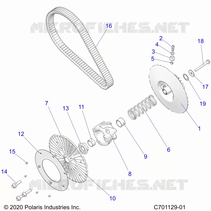 DRIVE TRAIN, SECONDARY CLUTCH/BELT