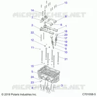 ENGINE, CYLINDER HEAD AND VALVES
