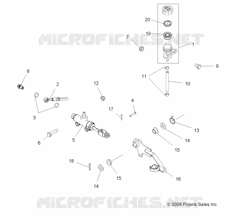 BRAKES, FOOT PEDAL AND MASTER CYLINDER
