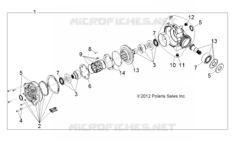 DRIVE TRAIN, FRONT GEARCASE INTERNALS