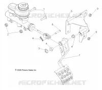 BRAKES, PEDAL AND MASTER CYLINDER MOUNTING