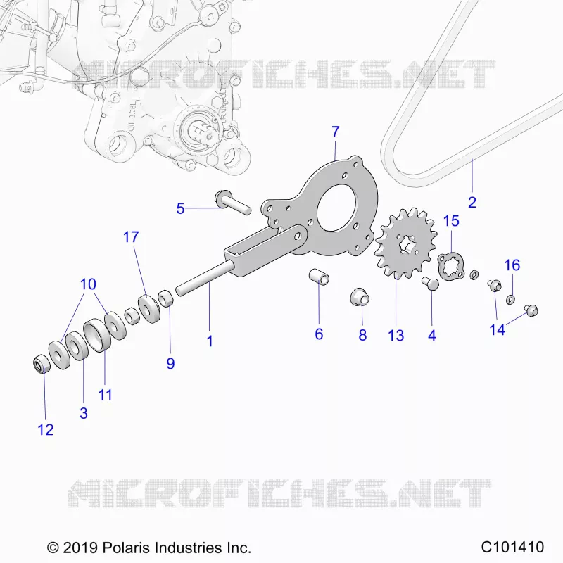 DRIVE TRAIN, CHAIN TENSIONER AND SPROCKET