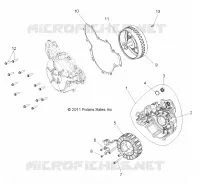 ENGINE, STATOR AND COVER