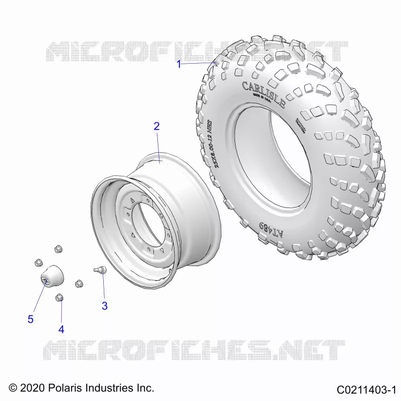 WHEELS, FRONT TIRE