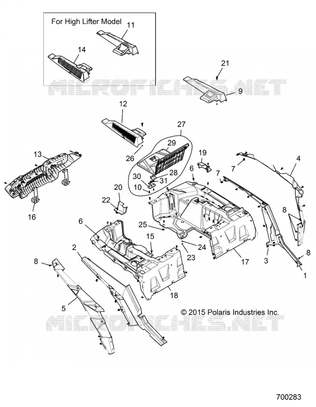 REAR BODYWORK RACK AND FENDERS