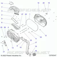 DRIVE TRAIN, CLUTCH COVER AND DUCTING