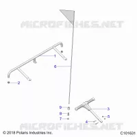 BUMPER, REAR, FLAG, AND PASS HANDLE