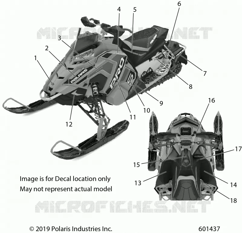 DECALS, WHITE SIDE PANEL OPTION
