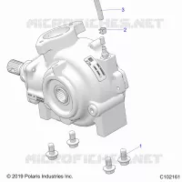 DRIVE TRAIN, GEARCASE MOUNTING, FRONT