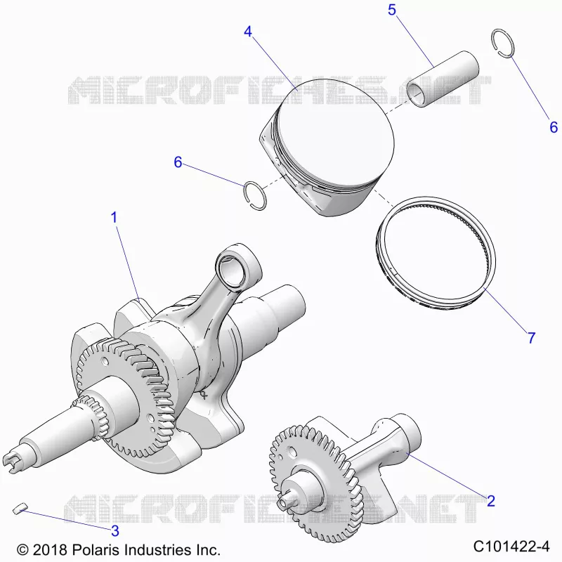 ENGINE, CRANKSHAFT, PISTON AND BALANCE SHAFT
