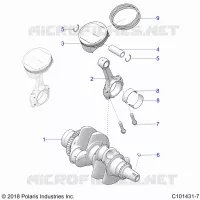 ENGINE, CRANKSHAFT AND PISTON