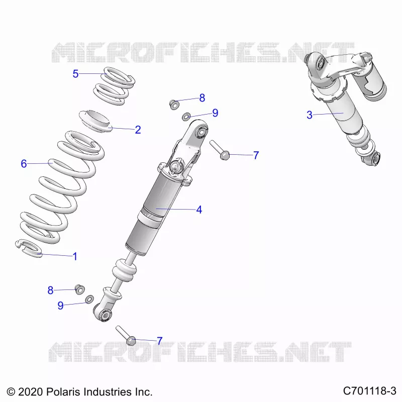 SUSPENSION, REAR SHOCK MOUNTING