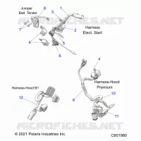 ELECTRICAL, WIRE HARNESS, HOOD, ELEC. START