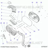 DRIVE TRAIN, CLUTCH COVER AND DUCTING