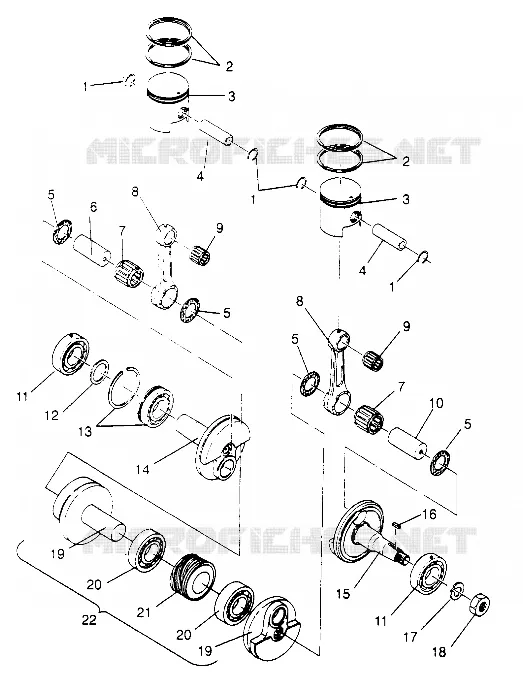 PISTON   CRANKSHAFT WIDETRAK GT 0952061 AND  EUROPEAN WIDETRAK GT E952061 (4928962896C010)