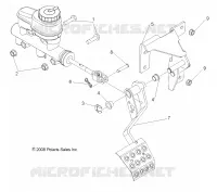 BRAKES, PEDAL AND MASTER CYLINDER MOUNTING
