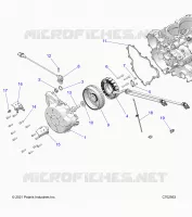 ENGINE, STATOR AND FLYWHEEL