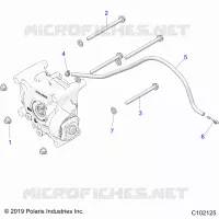 DRIVE TRAIN, GEARCASE MOUNTING, REAR